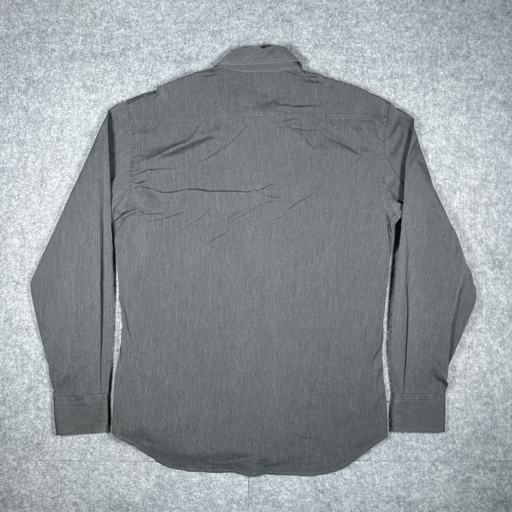 Prada Button Up Shirt Mens 41/16 Gray Long Sleeve‎ Made In Italy Luxury Designer - Picture 12 of 15